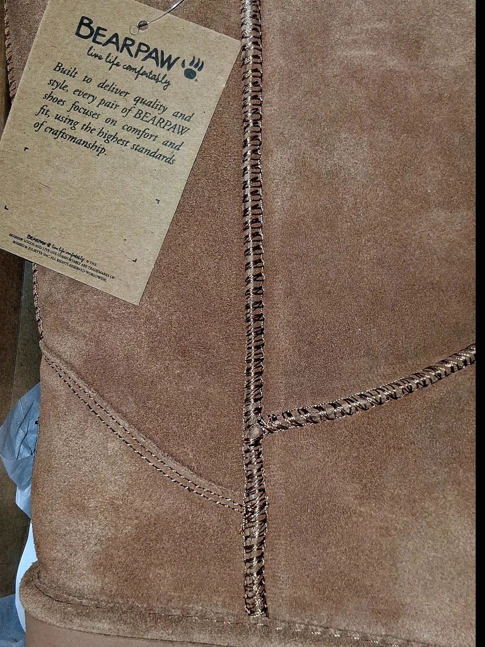 Bearpaw Dorado II Suede Boots Hickory Tan Unisex Size 11/12 NWT Boxed